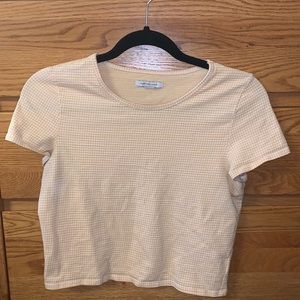 American Eagle Yellow Gingham/Checked Top